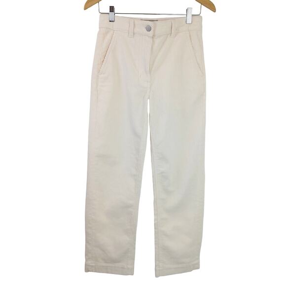 Everlane SZ 2 The Corduroy Straight Leg Ankle Crop Trouser Pants Sandstone - Picture 2 of 6